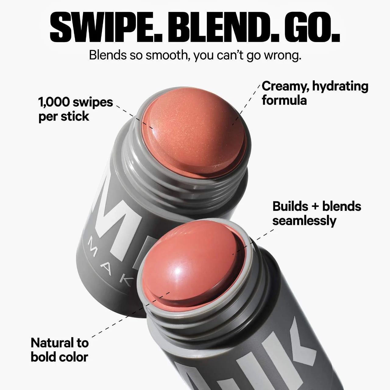 MILK MAKEUP
Lip + Cheek Cream Blush Stick