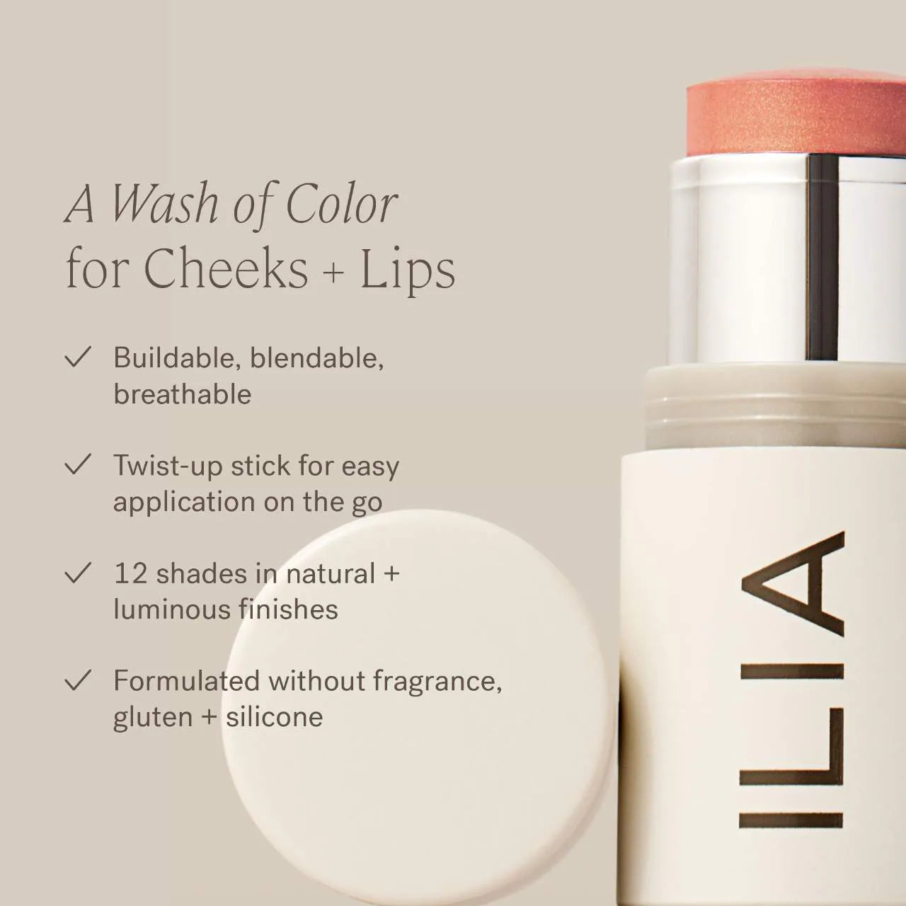 ILIA Multi-Stick Cream Blush + Highlighter + Lip Tint